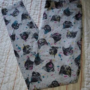 Girl's cat kitten splatter paint leggings